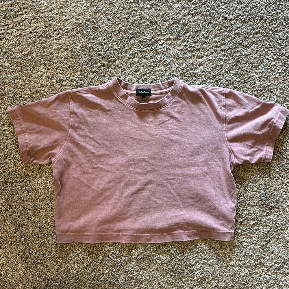 Richer Poorer boxy cropped tee